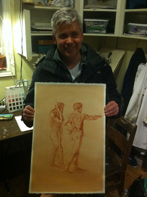 ACADEMY OF ART CANADA Student Red Chalk Figure Drawing Historical Technique Study after Raphael